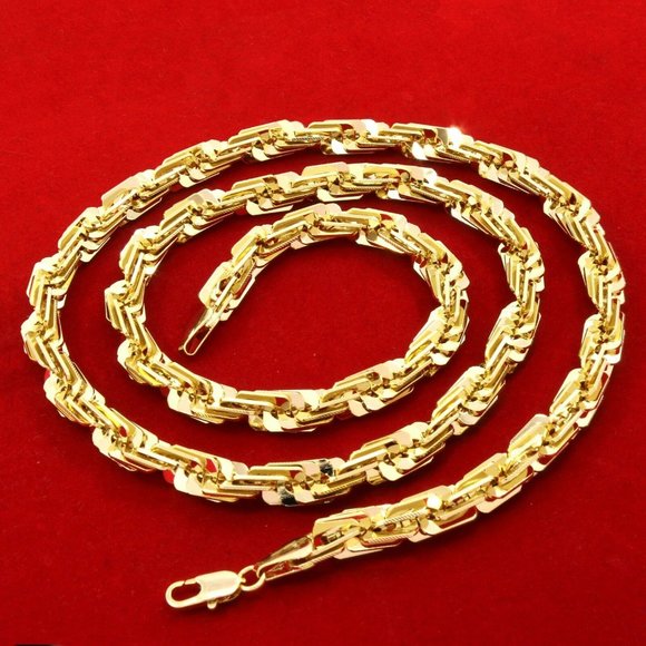 New 14k Gold 10mm 30" Maze Chain - Picture 4 of 5
